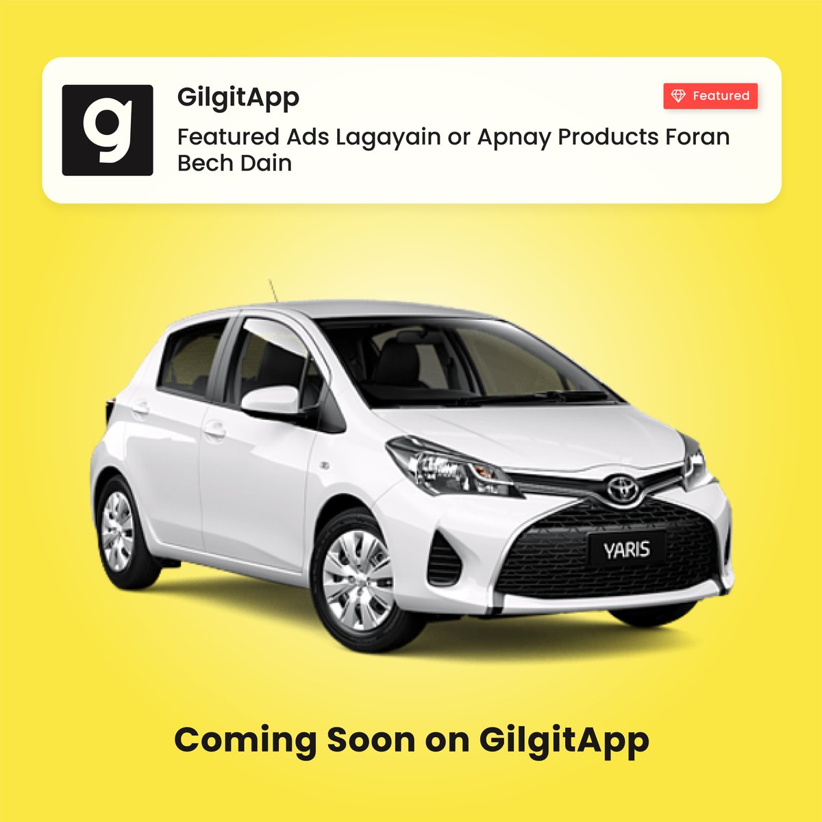 GilgitApp's tweet photo. Feature Coming Soon. 🙌
Apna product featured AD par lagayain or foran bech dain.
#gilgitapp #buysell #Kuchhatkkar #featuredAd #Adsoftheday #newfeature #upcomingfeature #ComingSoon #products #items https://t.co/NAnMeNgGN2