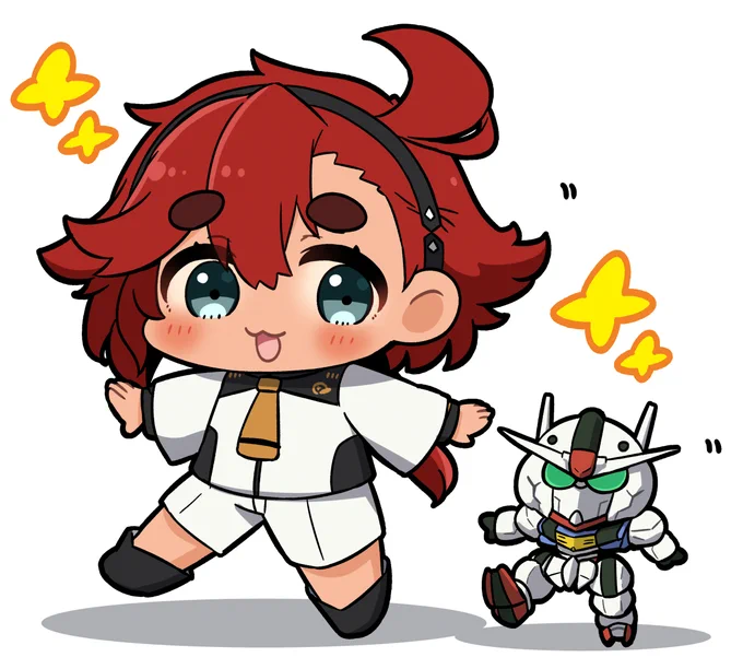 スレッタちゃんとエアリアルくん!これから毎週たのしみだな～! 