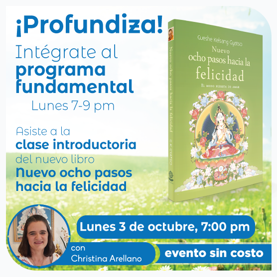 MeditarSatelite's tweet photo. ¡HOY ES EL DÍA!
Asiste a la clase introductoria hoy a las 7:00 pm, para presentar el estudio del libro:
Nuevo ocho pasos hacia la felicidad
de Venerable Gueshe Kelsang Gyatso Rimpoche

Evento sin costo. Todos son bienvenidos. https://t.co/C89DzZ2TiD