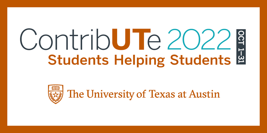 ContribUTe has kicked off! By fundraising for essential services at the UT Outpost, CMHC, SES, you will impact the lives of many students. ContribUTe is all about students helping students, and we know you'll step up for your fellow Longhorns. Donate here: bit.ly/ContribUTe_TW