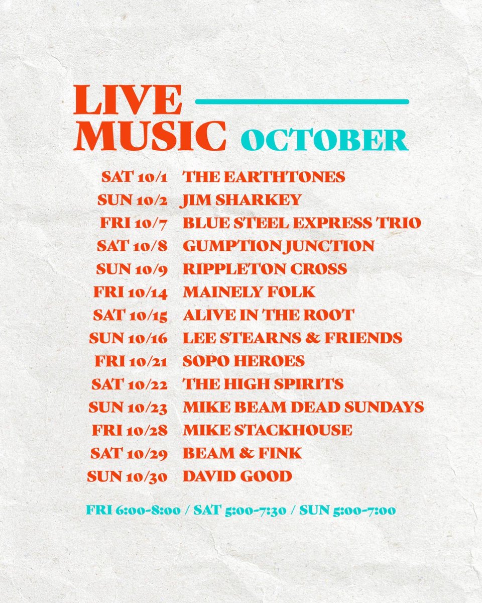 Fall! Fall! Fall! New hours, new specials, new music times, and October’s music lineup are all live now. Stop on by and see what fall at Fore River’s all about! #HereForeBeer #TheWayBeerShouldBe