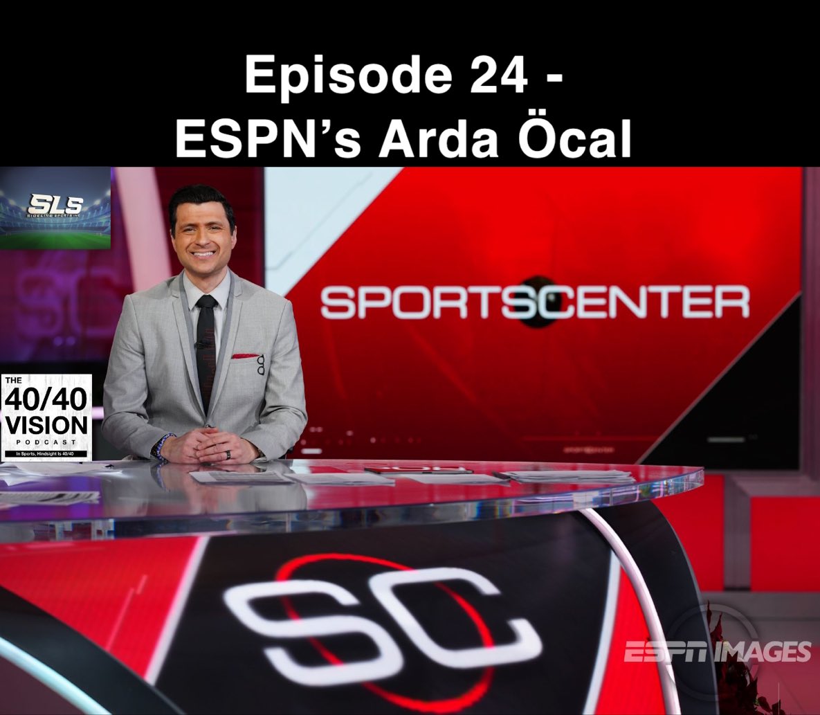 Episode 24 - ESPN’s Arda Öcal

On ep 24 of <a href="/4040visionpod/">40/40 Vision Sports</a> we welcome ESPN host and anchor <a href="/Arda/">ᴀʀᴅᴀ Öᴄᴀʟ</a> to talk about his journey from public access radio in Canada to the worldwide leader. 

🎧 Spotify: open.spotify.com/episode/5STEzQ…

🎧 Apple: podcasts.apple.com/us/podcast/the…