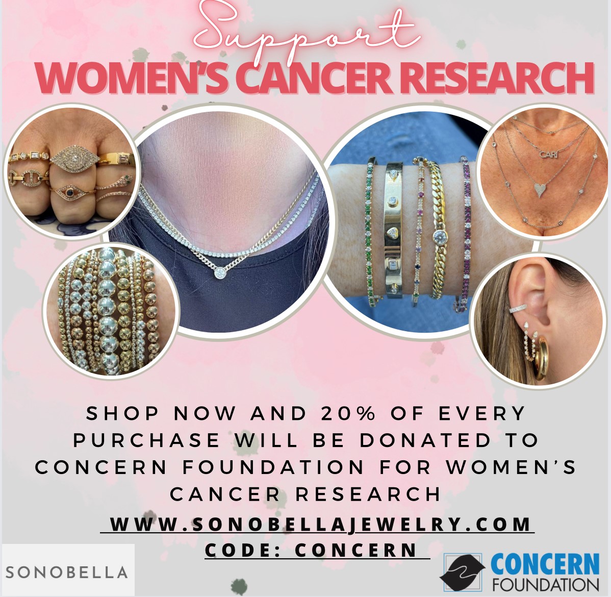 ConcernFdn's tweet photo. Join the fight against #BreastCancer!
 
20% of your purchase will go directly to #ConcernFoundation when using code: CONCERN. Free shipping included.  

#charity #nonprofit #womenscancer #fundraiser #breastcancersurvivor #cancersucks #cancerawareness #cancersurvivor #survivor https://t.co/vYBXAbz6IZ