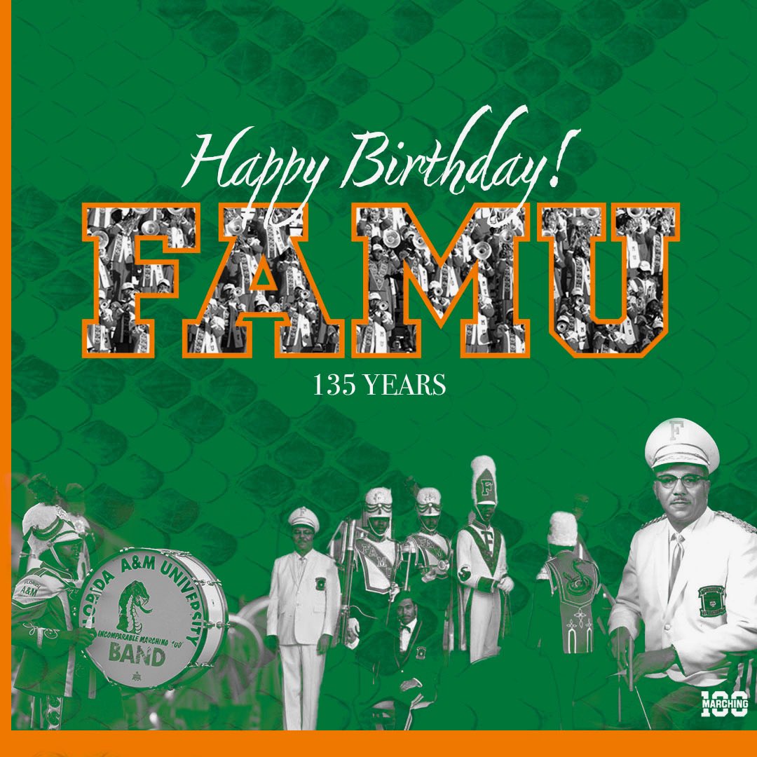 THEMARCHING100's tweet photo. To the College of Love and Charity, The Marching β100β wishes you a Happy Birthday π§‘ππ
β’
β’
β’
#THEMARCHING100
#M100
#76YEARS
#ORANGEANDGREEN
#FAMU
#RATTLERS
#COLAC
#FAMULY https://t.co/0lnp2N942g