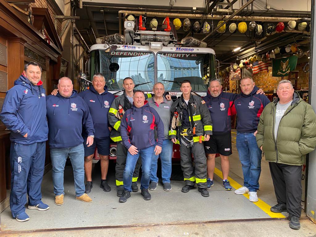 Rugbyforheroes's tweet photo. Touched down in New York for our Rugby Tour 🗽🏉💙 joined by @thinusdelport @geordanmurphy @ben_foden @ToddsClever &amp; Kevin Yates. 

Encouraging Rugby between our British and American military alliances.

Working with charity partner @Soldier2Sidelin 💙

@PlayRugbyUSA https://t.co/PPVNb50co5