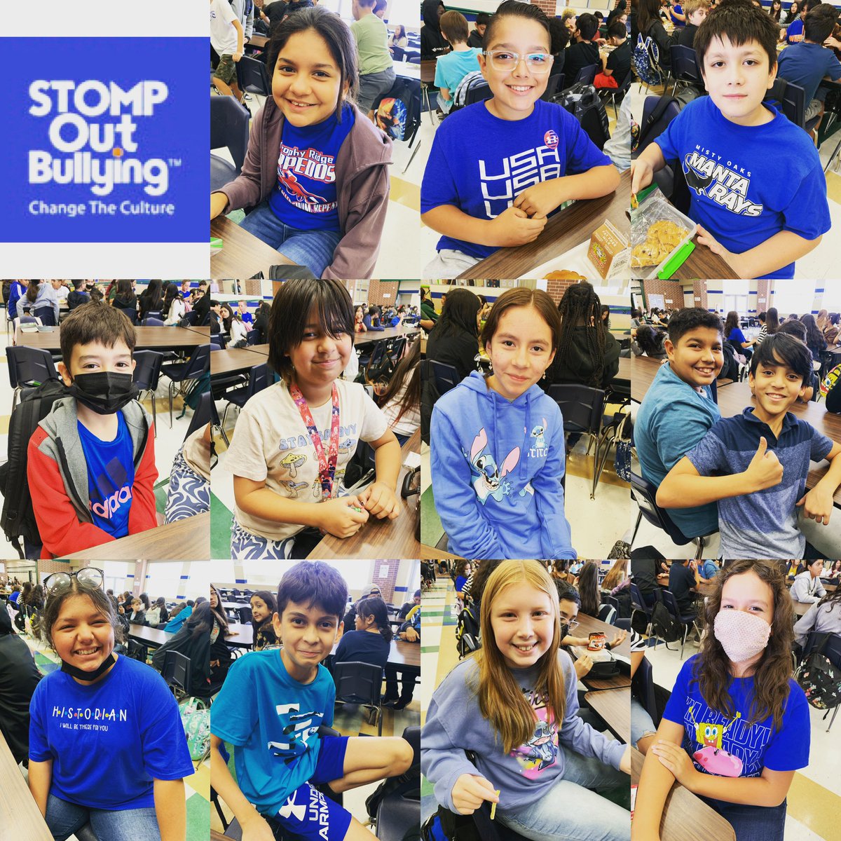 NISDVale's tweet photo. We #BlueUp & #RaysUp to Stomp Out Bullying!
Bullying Prevention Week
#RootedVale https://t.co/N8Snzr46y9