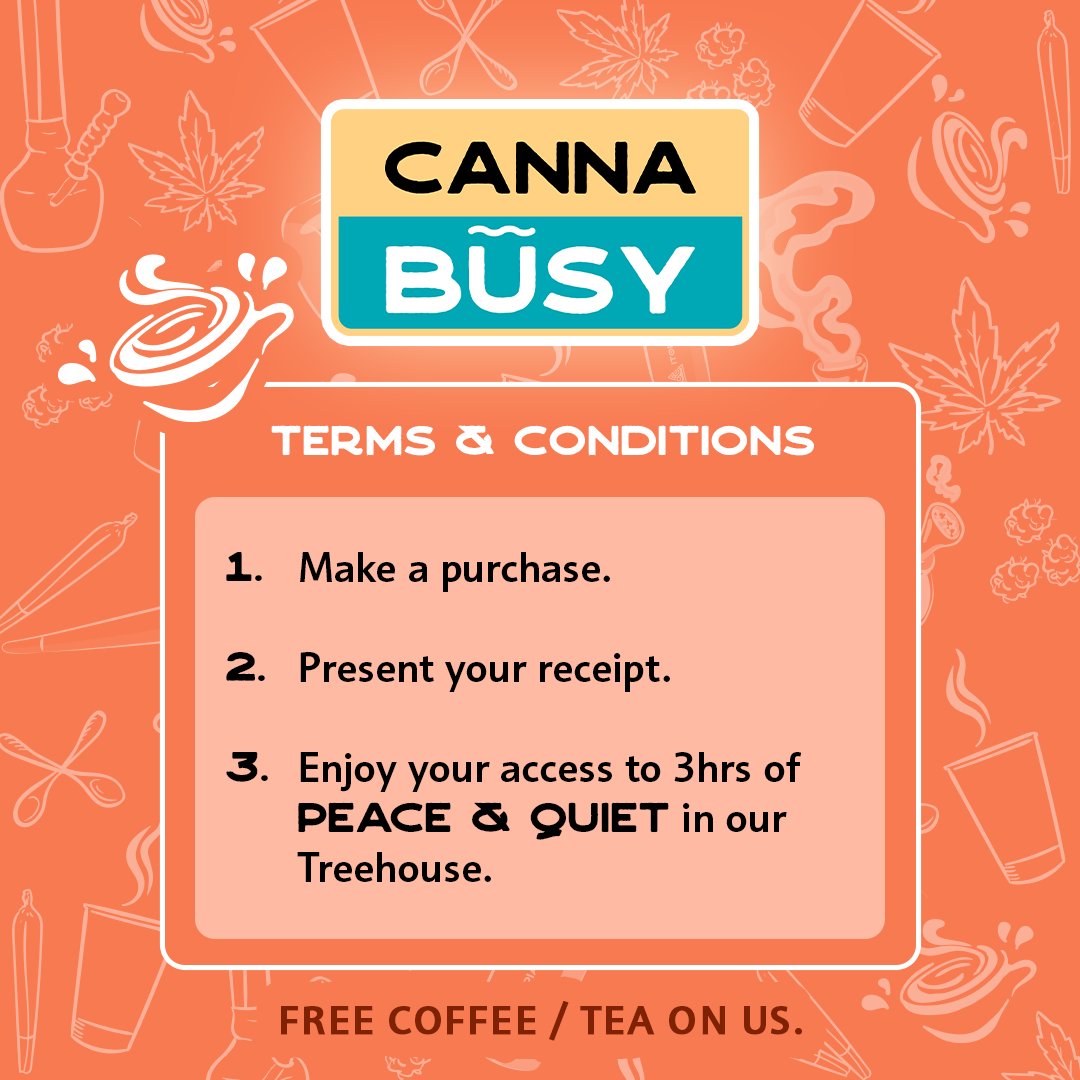 itopialife's tweet photo. Invest 3 meaningful hours to growing your future, all with the comfort of a good spliff and a fresh cup of coffee. 

#GetBusy at #CannaBusy

#ItopiaLife #Itopia #ReallyGreatGanja #ItopiaLifestyle #THC #CBD #Relaxation #Recharge #Relief https://t.co/LMSPtGhhzf