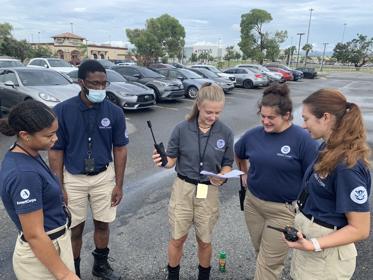 Shoutout to @fema Corps team Sapphire 4 for putting #NationalService to work in Florida in response to #HurricaneIan. @AmeriCorpsNCCC teams are currently on the ground in Puerto Rico, Missouri, Kentucky and locations across the nation in support of disaster services.