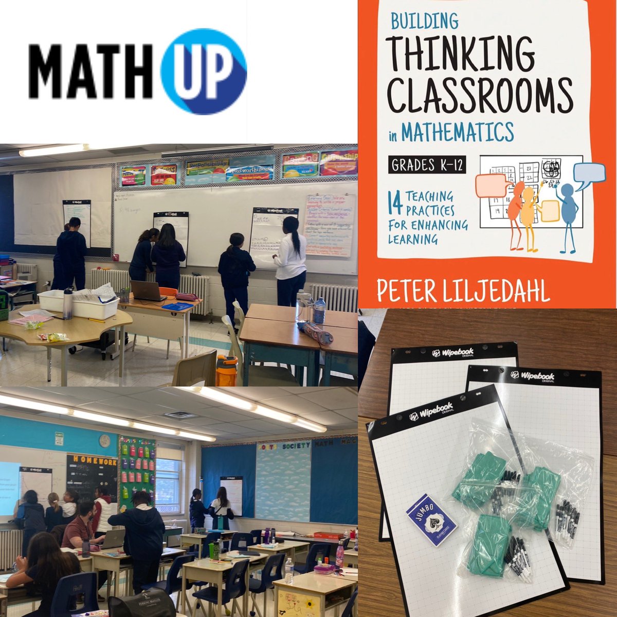 When the Wipebooks arrived and were used… the teachers and students at St. Martha were engaged! Using MathUP’s 3 Part Lessons with the Thinking Classroom Model! Thanks to Gr. 6, 7, 8 team. Great Work!👍<a href="/tcdsb/">Toronto Catholic District School Board</a> @thinkingclssrms <a href="/MrsTyrrel/">Sophie Tyrrel</a>