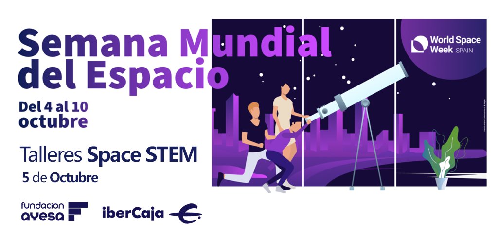FundacionAyesa's tweet photo. Recuerda, el miércoles tenemos una cita con la ciencia. Desarrollaremos nuestros talleres Space STEM, acercando a niños y niñas un poquito más al mundo de la ciencia. Realidad aumentada, programación, píldoras divulgativas siempre aprendiendo de una forma entretenida y divertida. https://t.co/jDM8s6JEFN