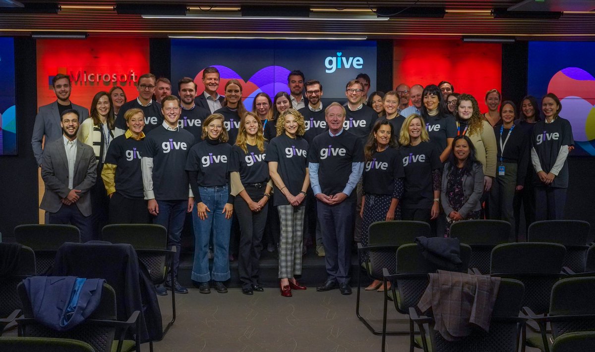 Brad Smith (@bradsmi) on Twitter photo I can’t think of a better way to kick off Microsoft’s annual Giving campaign going more global than with the <a href="/MicrosoftEU/">Microsoft European Affairs</a> team here in Brussels. I’m excited to see the impact this team and others around the world will have! I can’t think of a better way to kick off Microsoft’s annual Giving campaign going more global than with the <a href="/MicrosoftEU/">Microsoft European Affairs</a> team here in Brussels. I’m excited to see the impact this team and others around the world will have!