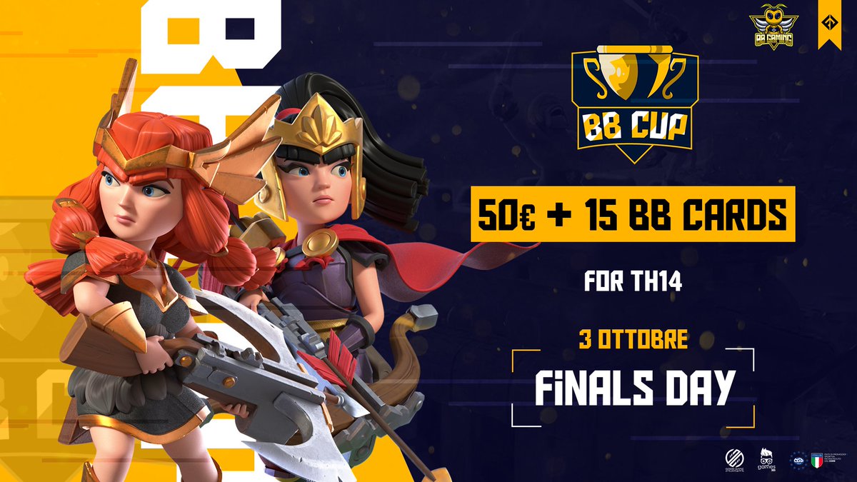 ⚔️BB Cup - Season VI⚔️
Finals Day 🏆 <a href="/BBGaming___/">BB Gaming</a> 

Semifinals - ⏰21:00 CEST
@PTWARcoc🆚@teaminframundo 

FINAL MATCH - ⏰22:00 CEST

🎥twitch.tv/king_lodo 🇮🇹🇪🇺
Special Guest: <a href="/iapi00/">iapi</a> 🫡

#BBCup #FinalsDay #ClashOfClans