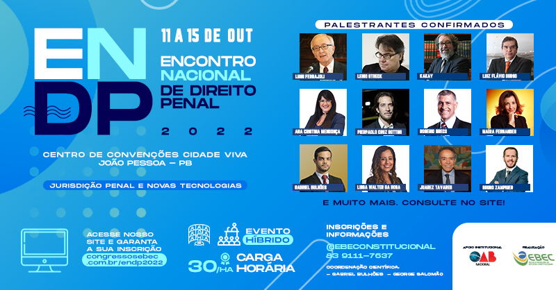 CFOAB's tweet photo. O Encontro Nacional de Direito Penal está chegando!

Promovido pela Escola Brasileira de Estudos Constitucionais - EBEC, o evento vai debater o tema “jurisdição penal e novas tecnologias”. 

#OABNacional #EBEC #DireitoPenal https://t.co/NHOqPqF8by