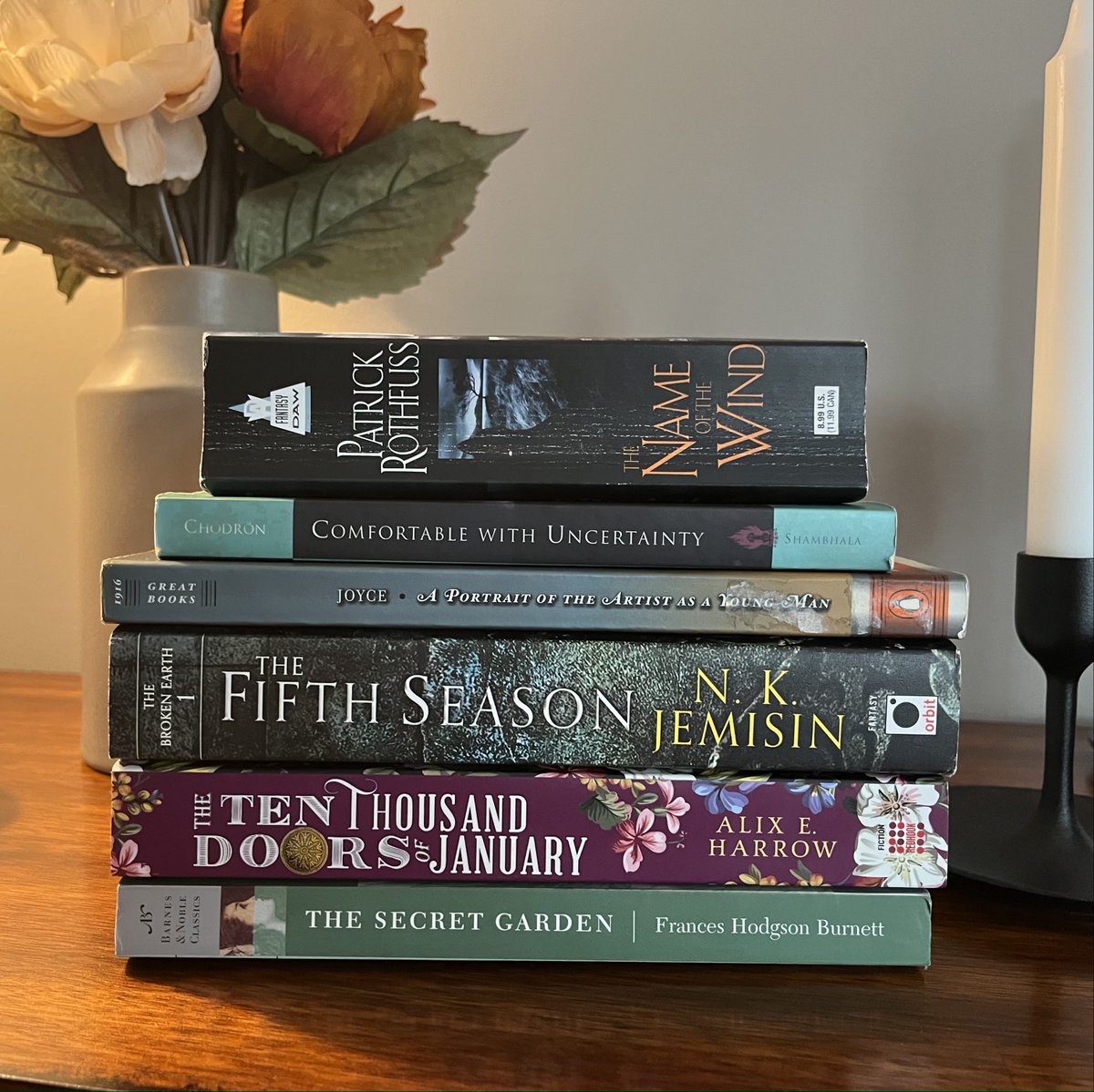 someworriespod's tweet photo. In last week's episode, we talked about the books that helped us become who we are. These are the books that made @sadanielwrites and @StefaniSloma! Give the episode a listen to hear more about how these books shaped us and helped us on her mental health and life journey! https://t.co/VlzHs00Kv0