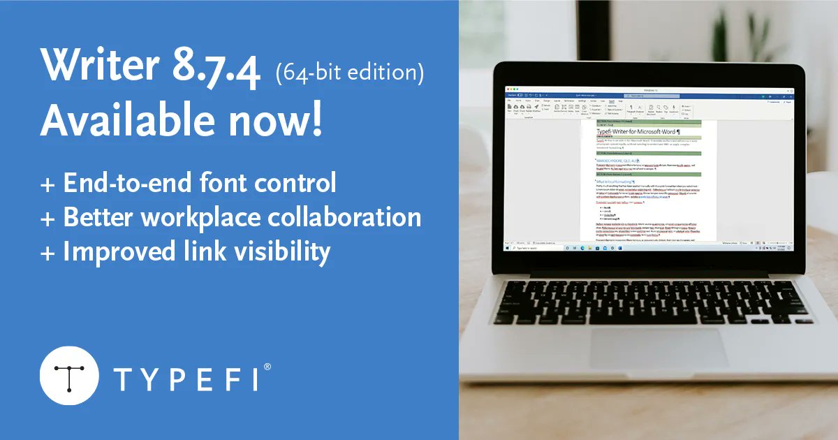 typefi's tweet photo. In #Typefi Writer 8.7.4 (64-bit edition) users gain end-to-end control over font nuances throughout their workflows courtesy of the new replace local formatting feature! See it in action here: https://t.co/LeCf46i2yq  
#TypefiWriter #DoMore #StructuredContent https://t.co/88ulVDmz9I