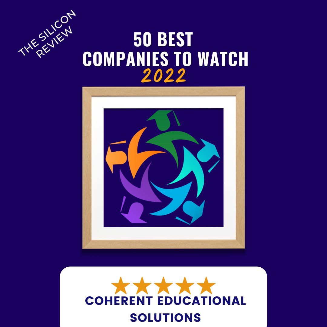 CoherentEducat1's tweet photo. Coherent Educational Solutions has been listed by #The_Silicon_Review under “50 Best Companies to watch 2022”. https://t.co/wpCw1pvLAA

#Coherented #CES #InnovatingSchools #Esports #UPK https://t.co/Pu1xaGefVA