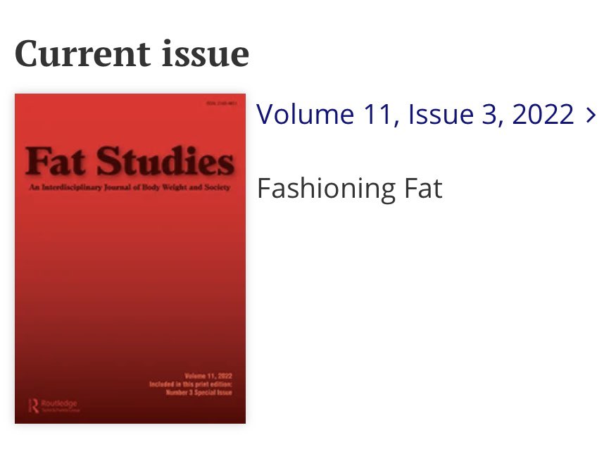 Of course I’m featured in this issue😉 #fashioningfat tandfonline.com/toc/ufts20/11/…