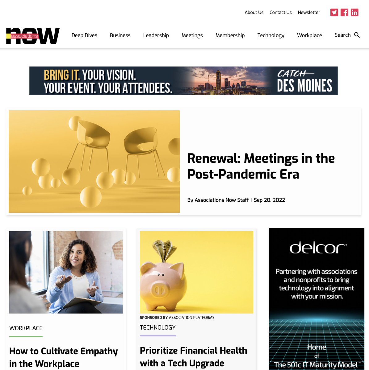 The <a href="/AssociationsNow/">Associations Now</a> website just celebrated its 10th anniversary over the weekend. It’s still chugging along at bit.ly/3ybnetY, and it’s changed a lot in that time. Have a favorite piece or a memory of the site? Share your insights in the comments below: