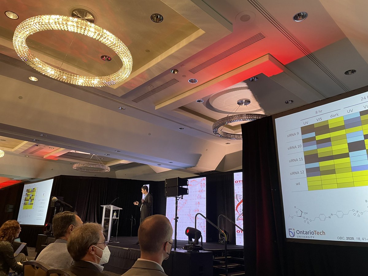 Leonora Abdullahu (@leonora_abd) on Twitter photo Wow! What an impressive chemistry session this morning at #OTS22. Fantastic line-up <a href="/F_ANAtico/">Masad J. Damha</a>! Updates from Mano (GNA, TNA, PS chirality), Phil Baran (P(V)-chemistry), and <a href="/JP_Desaulniers/">Jean-Paul Desaulniers</a> (F4-azo’s in siRNA) honouring Har Gobind Khorana. Next up, student talks! <a href="/OTSociety/">Oligonucleotide Therapeutics Society</a> Wow! What an impressive chemistry session this morning at #OTS22. Fantastic line-up <a href="/F_ANAtico/">Masad J. Damha</a>! Updates from Mano (GNA, TNA, PS chirality), Phil Baran (P(V)-chemistry), and <a href="/JP_Desaulniers/">Jean-Paul Desaulniers</a> (F4-azo’s in siRNA) honouring Har Gobind Khorana. Next up, student talks! <a href="/OTSociety/">Oligonucleotide Therapeutics Society</a>