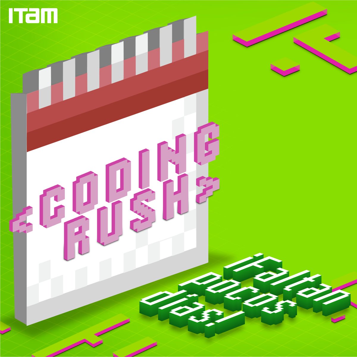 AspirantesITAM's tweet photo. ¡Esta semana es Coding Rush ITAM!😁😁😁 ¿Ya preparaste tus habilidades tecnológicas?🤔🖥️
#codingrush #ITAM #tecnología #programación https://t.co/haSM9k9E3z