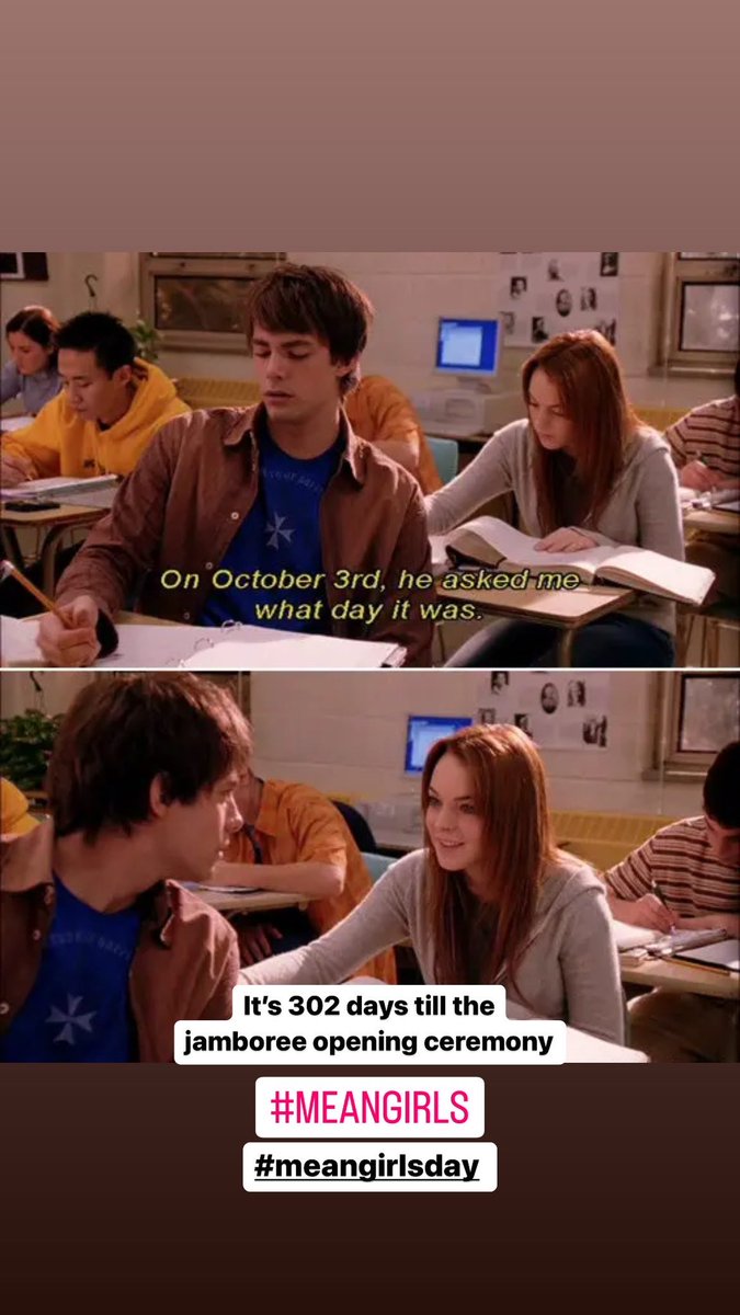 25wsj_unit61's tweet image. Just a reminder on #MeanGirlsDay that today is only 302 days until the opening ceremony of the #25WSJ #UKContingent #dreamwild