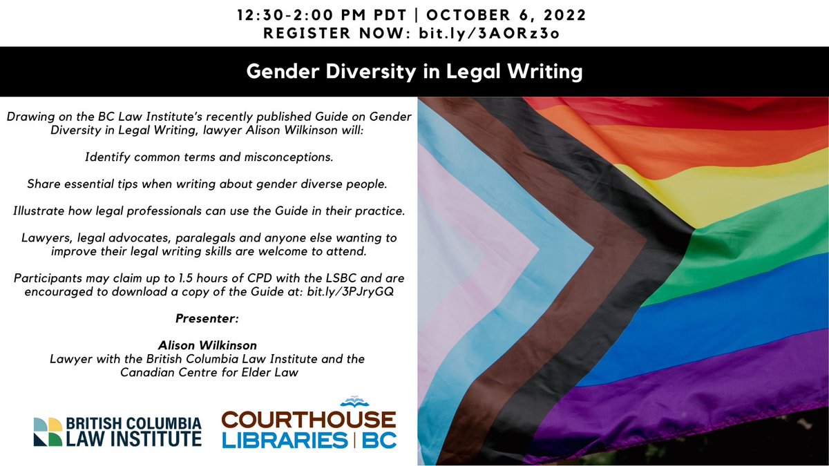 BCLawInstitute's tweet photo. Thank you to everyone who participated in our quiz last week! If you’re interested in learning more about gender diverse writing, be sure to take part in @theCLBC webinar on Friday, Oct 6! 

https://t.co/wHpU8v0PIN #legalwriting #fixit #CLBCwebinars https://t.co/HXjjytNs4x