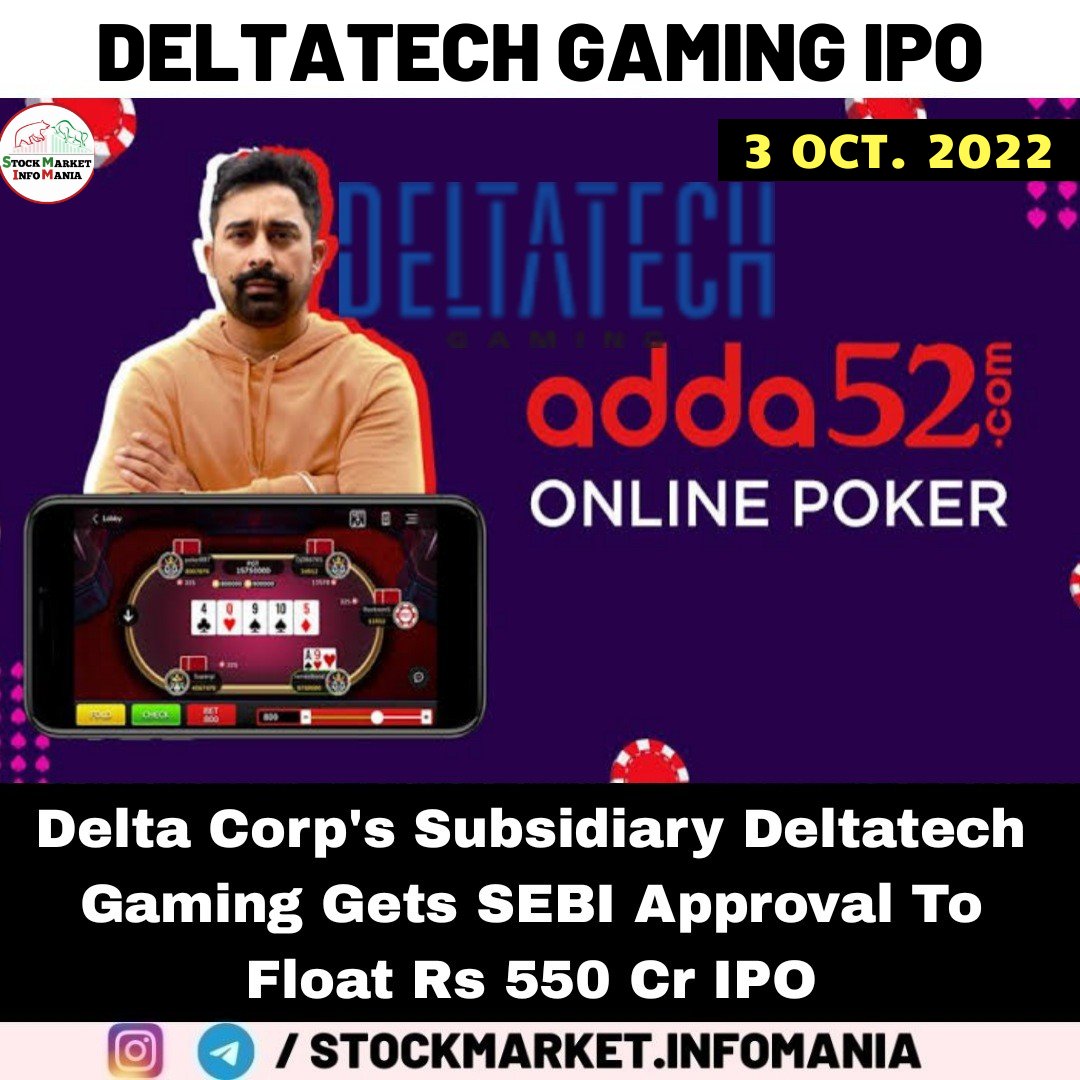 stock_infomania's tweet photo. DELTA CORP
SEBI Gives Approval To Float ₹ 550 Cr Worth Deltatech Gaming IPO
Ipo Comprises 👇
➡️ Fresh Equity Issue - ₹ 300 Cr
➡️ Offer For Sale by Promoter Delta Corp - ₹ 250 Cr
On 17 June , Delta Tech Filed IPO
#Deltacorp #Deltatech #DeltatechIPO #Ipo #IPONEWS #nse #Bse https://t.co/fTks7BXuL8