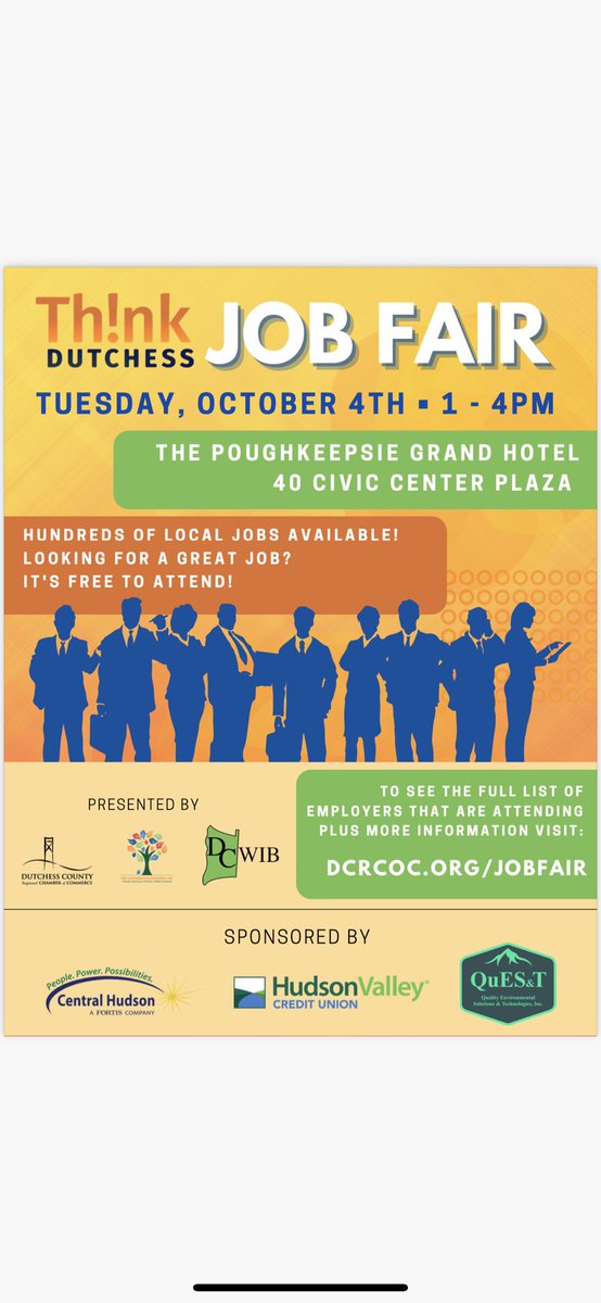 dutchessonestop's tweet photo. Job fair TOMORROW!

#dutchesscountyjobs #dutchesscounty #jobs #jobshiring #jobsearch #jobfair #dutchesscountyjobsearch https://t.co/DRyLOw9kPy