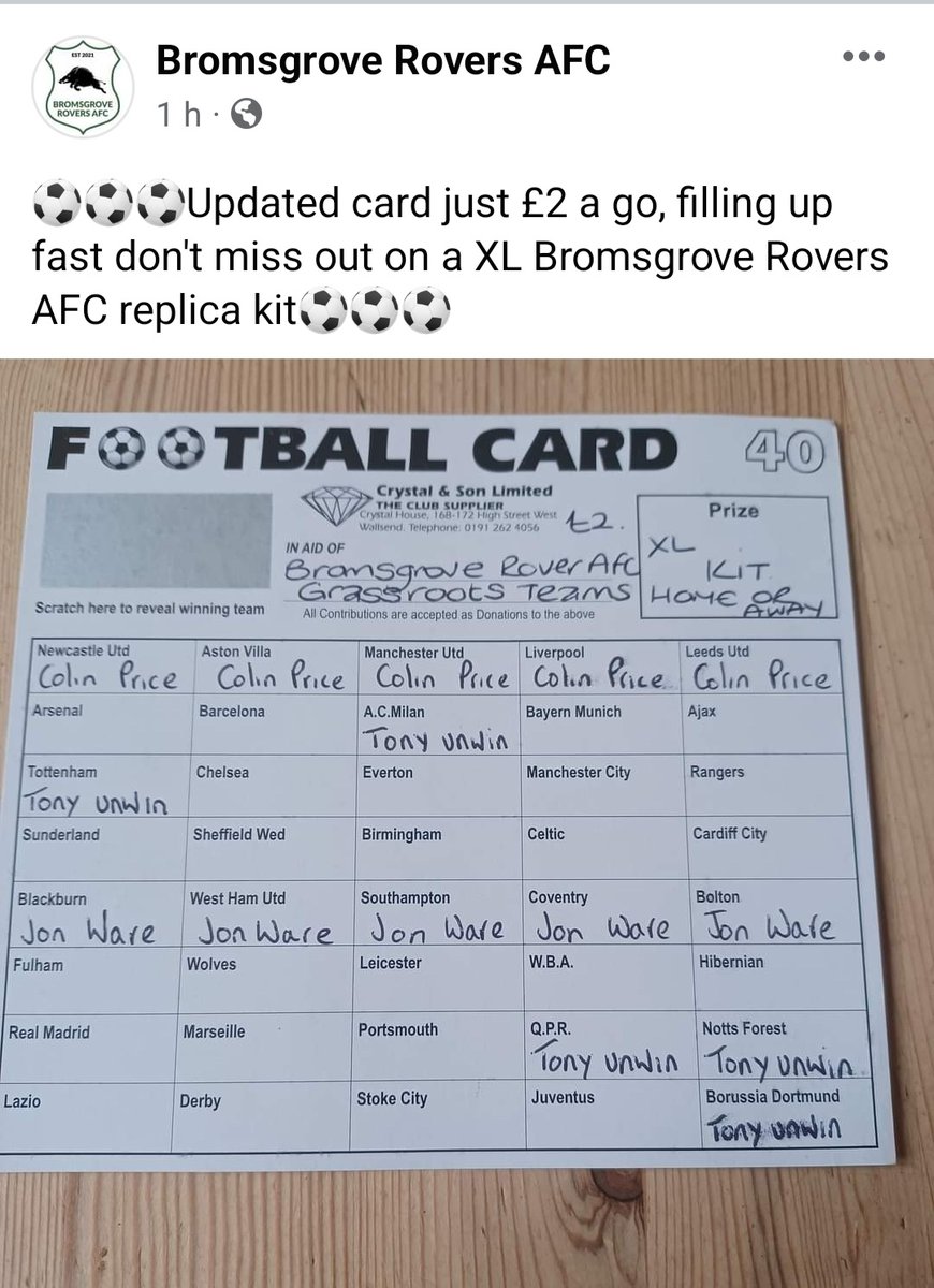 Please Support Bromsgrove Rovers AFC grassroots teams 
ACCOUNT NAME: Bromsgrove Rovers AFC
Sort code: 30-98-97
Account No: 62415162