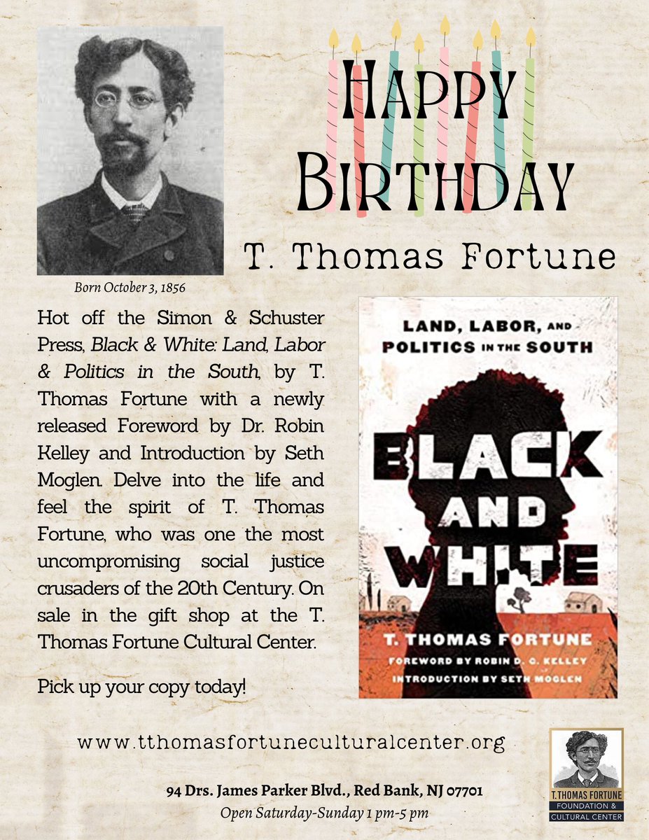 Happy birthday T.Thomas Fortune! 🎉We stand on the shoulders of those who come before us and we are truly grateful for all the contributions Fortune made! He was a true trailblazer, activist, and fierce journalist who spoke truth to power!