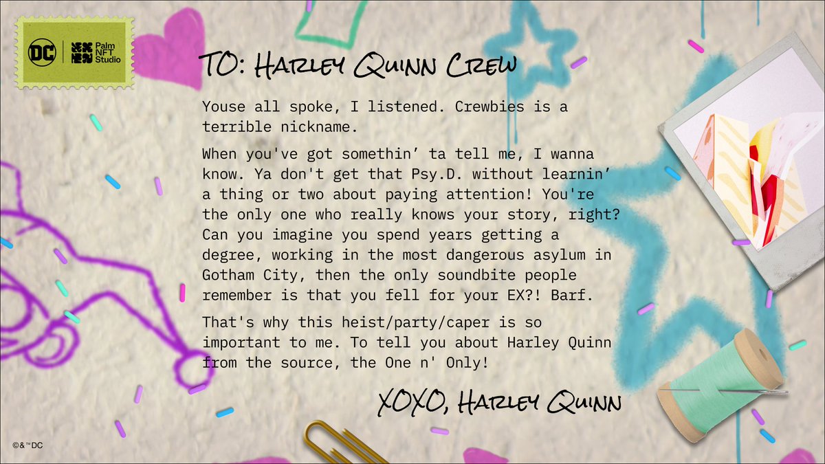 batcowls's tweet photo. We're all wondering what's in The Harley Quinn Freakin' Awesome Boxes of Mayhem... did you get yours in the free drop? #harleyquinncrew #dcnft https://t.co/gwkOjvB5bZ