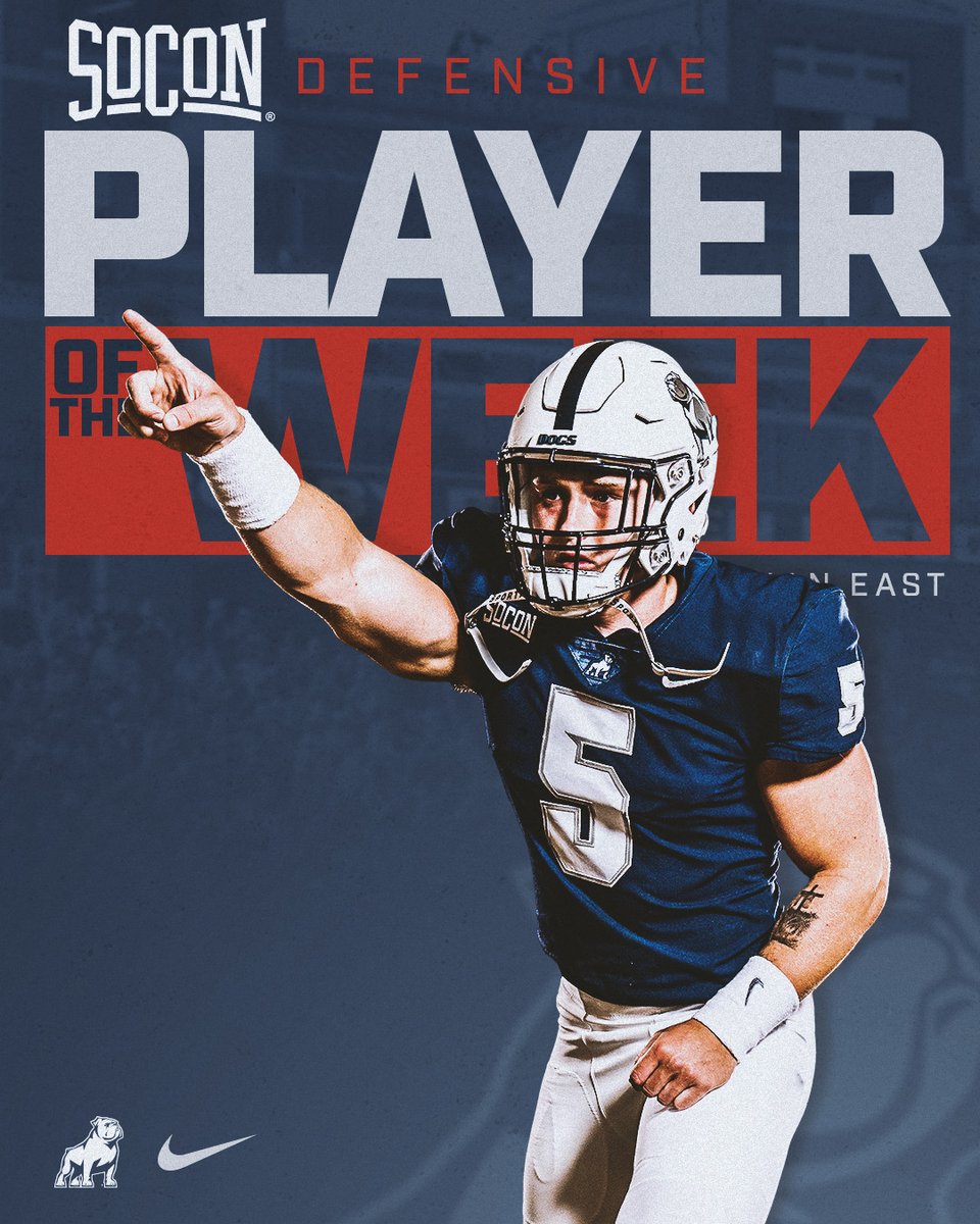 SamfordFootball's tweet photo. We have 2️⃣ Players of the Week, AGAIN!! 👏

@jaylanthomas3 — Offensive POTW
@NathanEast22 — Defensive POTW

#HatchAttack | #AllForSAMford https://t.co/qtYC4zZ0Ey