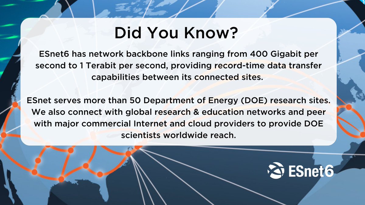 Energy Sciences Network (ESnet) tweet media