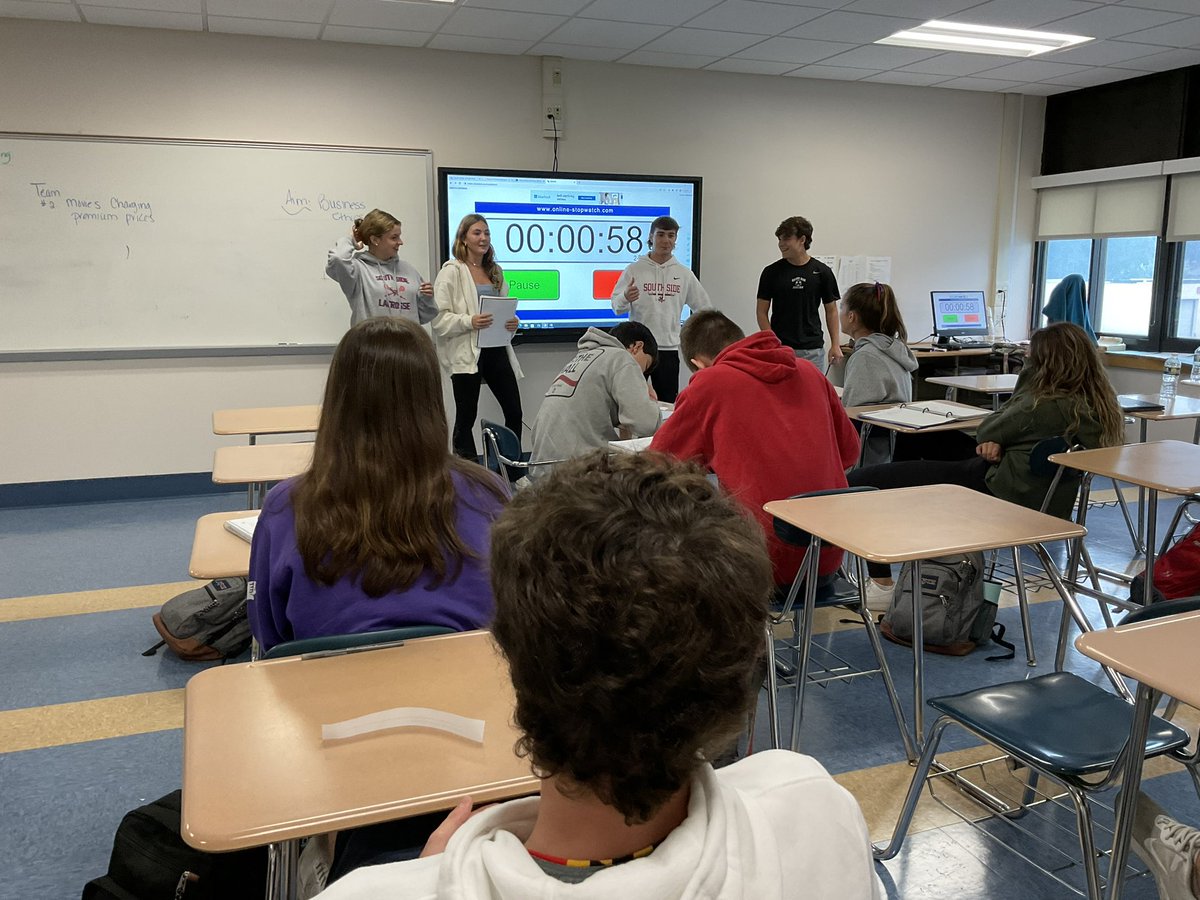 Students in IB Business Year 1 classes debating business ethics in todays lesson. Debate topics include: 1. Markup Pricing on concessions at Sporting Events, Concerts and Movies and 2. Shrinkflation. Ethical or unethical? Where do you stand!? #GameOnRVC