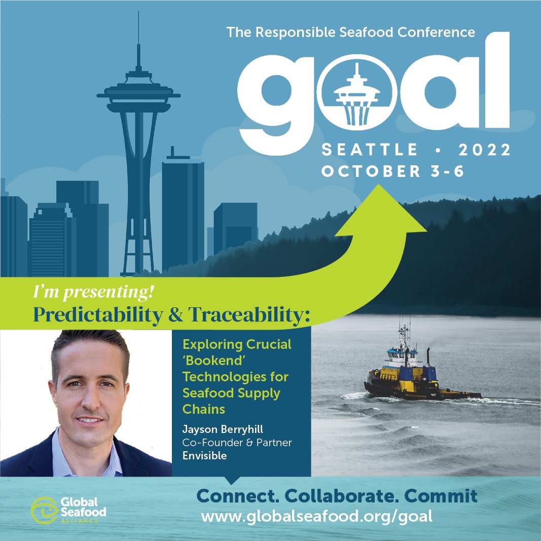 Excited to participate in <a href="/GSA_Seafood/">Global Seafood Alliance</a>'s #GOAL2022 conference to discuss #traceability and advance sustainable solutions with leaders across the seafood industry. <a href="/jaysonberryhill/">Jayson Berryhill</a>, <a href="/envisibleco/">(en)visible</a>, <a href="/wholechain/">Wholechain</a>, @sea_warden, <a href="/ScootScience/">Scoot Science Inc.</a>, @Aqua_Connect, <a href="/rajamanohar/">Rajamanohar</a>