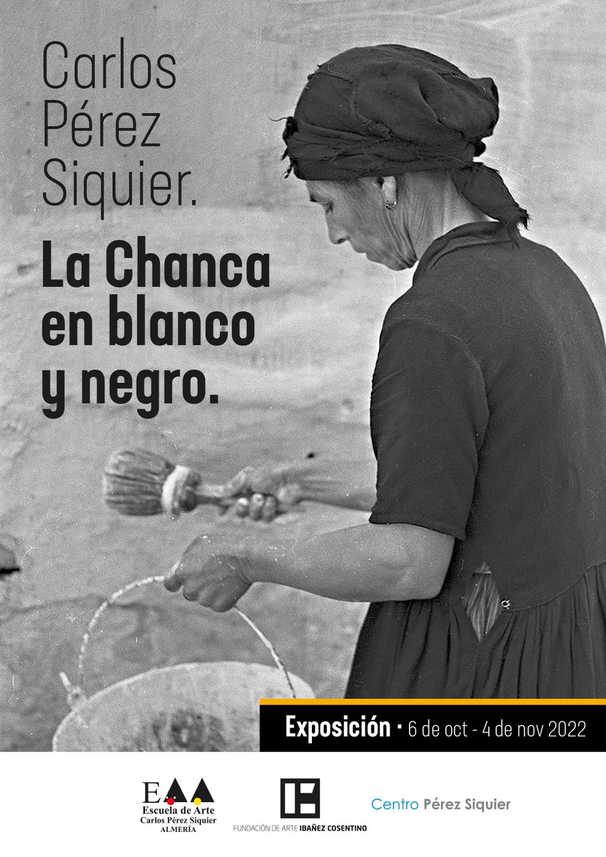 eaalmeria's tweet photo. El próximo jueves 6 de octubre, a las 11:00 horas, se inaugurará en la @eaalmeria la exposición fotográfica "Carlos Pérez Siquier. La Chanca en blanco y negro", gracias a la colaboración del Centro Pérez Siquier y la @IbanezCosentino.
#eaalmeria #PérezSiquier #Exposición #Almería https://t.co/jerRKy7xHF