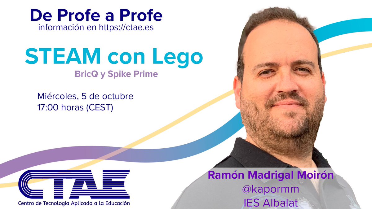 El 5 de octubre te traemos una sesión sobre #STEAM con 
@lego_education por <a href="/kapormm/">Ramón Madrigal</a> 
Are you ready? ctae.es/index.php/de-p… <a href="/SMART_Tech/">SMART Technologies</a>