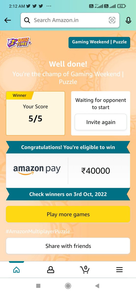 A_khusru's tweet photo. #IWonOnAmazon
#helpmeAmazon
#IndiaAmazon
#Amazon https://t.co/FVemYfabtQ