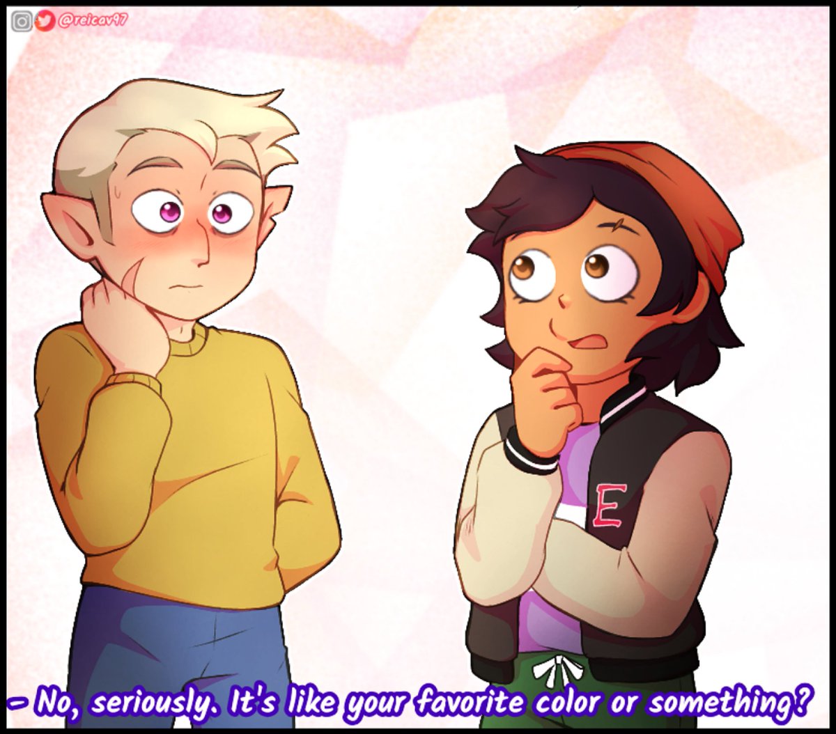 I don't know, Luz. What's with YOU, with color PURPLE? 
#theowlhouse #TheOwlHouseS3 #theowlhousefanart #LuzNoceda #HunterTOH #tumblrquotes #digitaldrawing #fandom #fanart #damnbackground #hunterpls #huntlowquote #ibisPaintX #ª