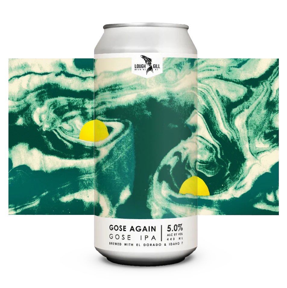 LoughGillBrewer's tweet photo. Gose Again - Gose IPA
This tropical sour IPA blends together Idaho 7 and El Dorado, Kettle soured with Lactobacillus plantarum. Expect very tropical notes of pineapple and stone fruits.
Hitting all good retailers this week through @AlphaBeerCiderD 
Artwork by @PipeAndPallet https://t.co/TlXVSDTbOb
