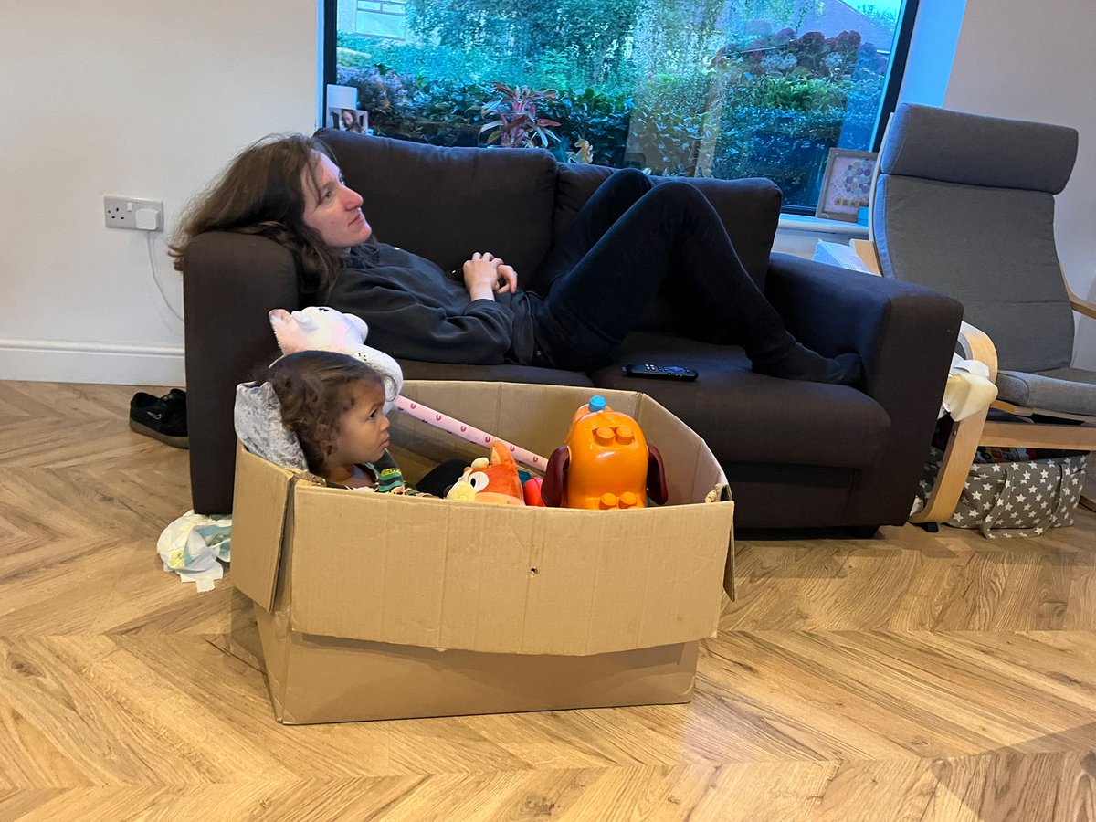 How Asher and I like to watch <a href="/OfficialBlueyTV/">Official Bluey TV</a> sometimes