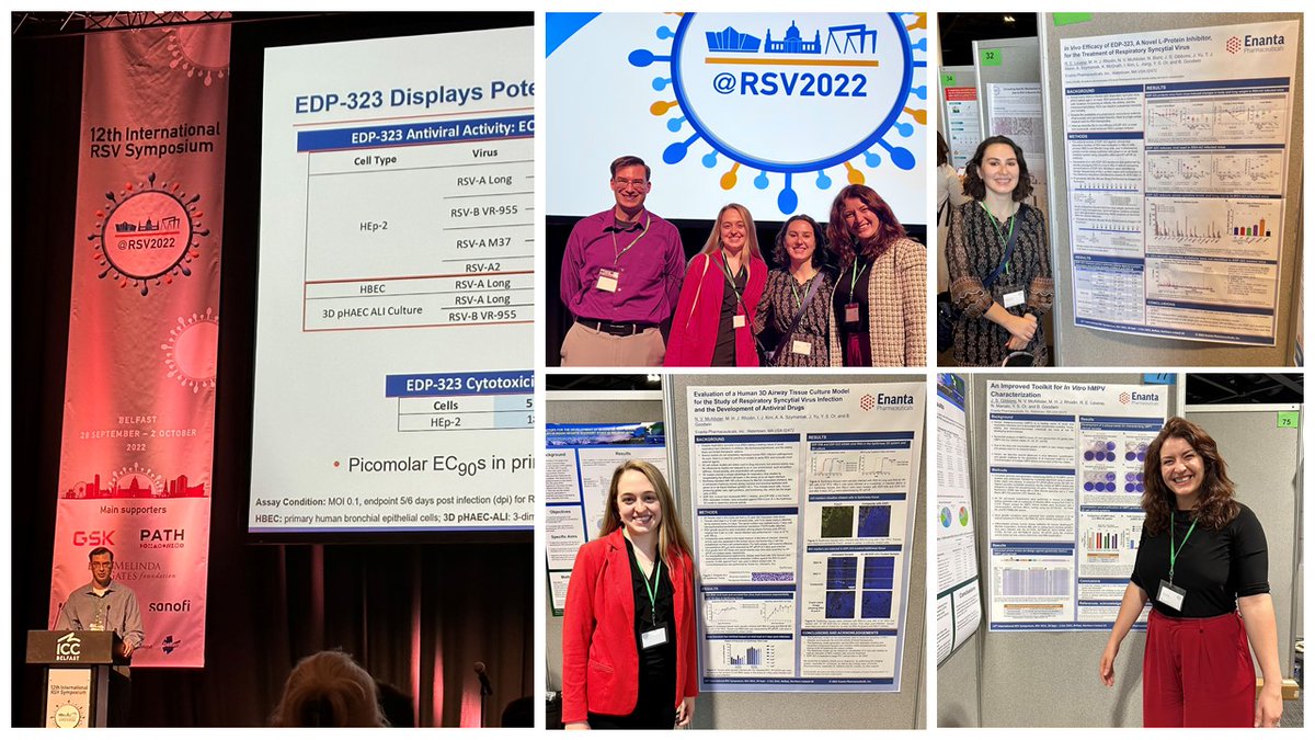 EnantaPharma's tweet photo. Congratulations to members of Team Enanta for giving multiple presentations at the 12th International RSV Symposium, which was recently held at ICC Belfast in Northern Ireland, United Kingdom. We couldn’t be prouder. To view the presentations, visit here: https://t.co/QGpecxqrP1 https://t.co/0e6g6fIAfY