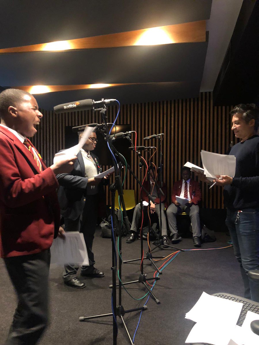 stacsouthwark's tweet photo. Amazing opportunity for some of our actors today - rehearsing for a recording for @audibleuk at Audible Studios in Central London. @audible_com https://t.co/xetaZPBC5N