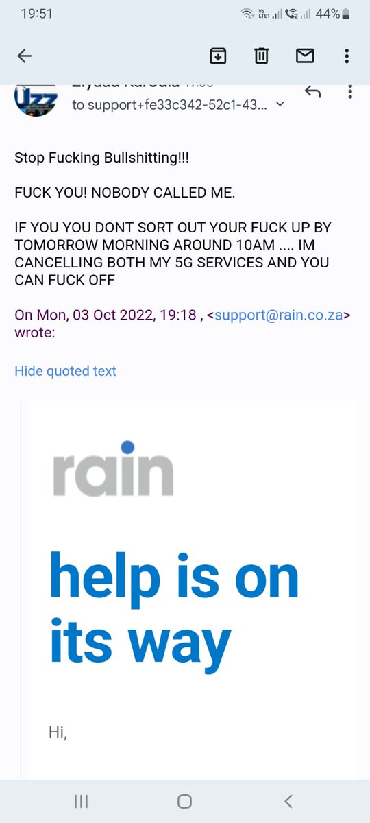 UzziPromo's tweet photo. @rainSouthAfrica  FUCK YOU!! 

BUNCH OF FUCKING USELESS INCOMPETENT BASTARDS https://t.co/hYiQVUPapp
