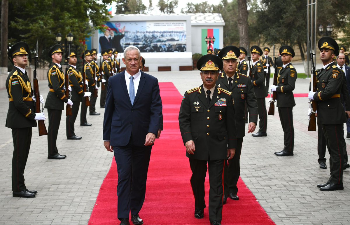 gantzbe's tweet photo. I have just completed an official visit to the Republic of Azerbaijan. I was honored to meet with the President of Azerbaijan, Ilham Aliyev @presidentaz for a discussion on the important strategic relations between our countries. https://t.co/lkLqjo1d2k
