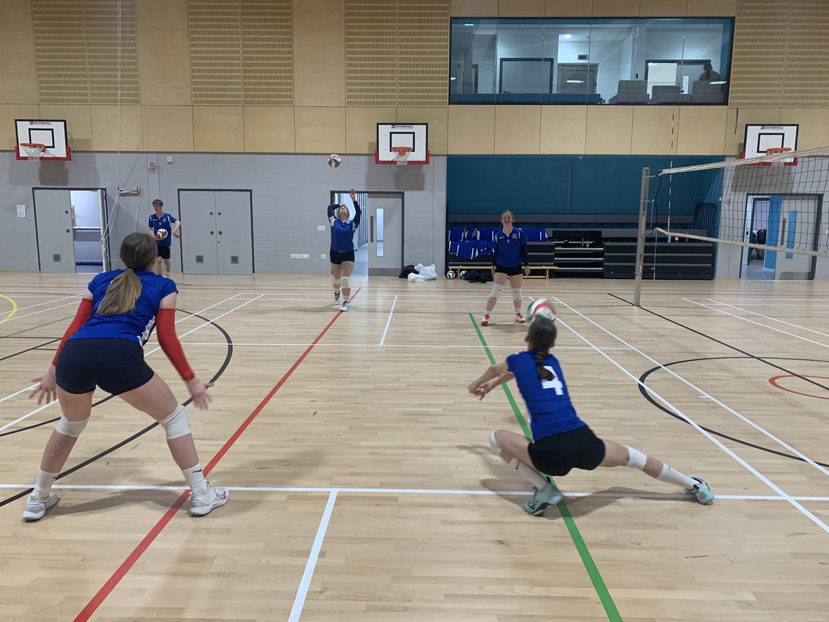 MrsDickson3's tweet photo. Celebrating Scottish Women and Girls in sport week. Volleyball players of all levels turning up for a game after school today. Wearing the new school strips, the girls can’t wait to show them off at competitions #SheCanSheWill #sportscotland https://t.co/cc9ez96gPf