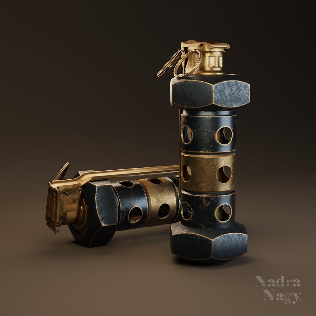 Nadra_Nagy's tweet photo. A Stun Grenade for Games
#3d #3dart #3dmodel #3dmodeling #3dmodeling #blender #texturing3d #props #3dprops #stungrenade #flashbanggrenade #weapons #substancepainter #proptober2022 https://t.co/EUhExaxar1