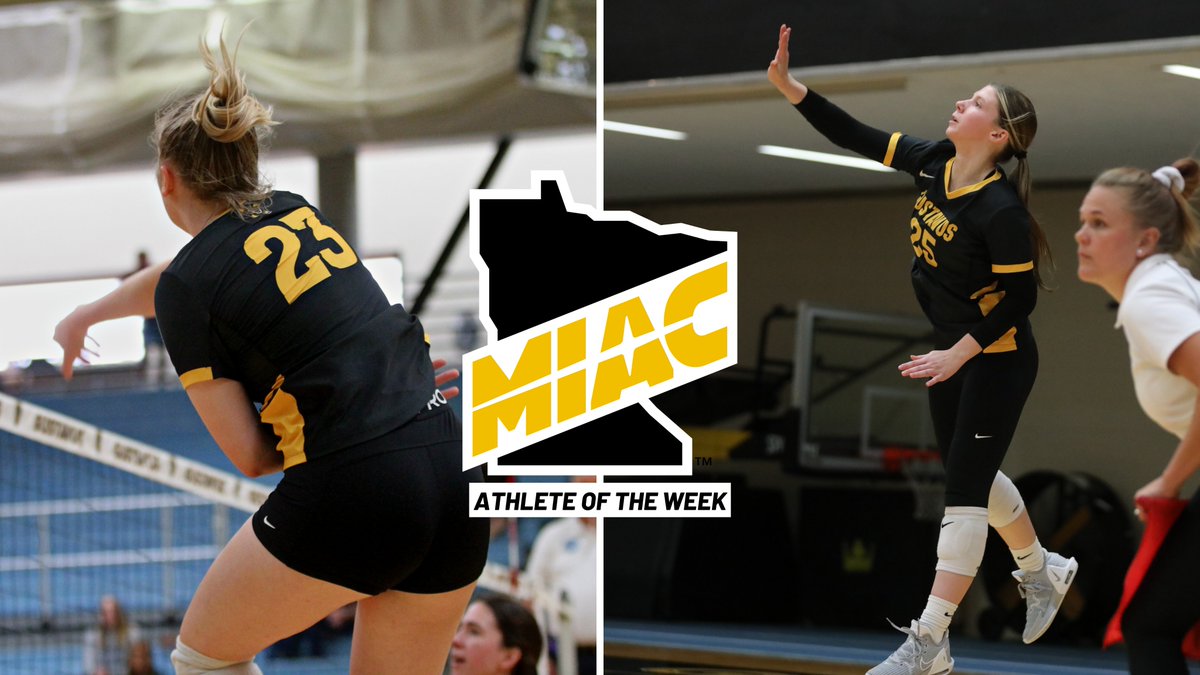 GustieAthletics's tweet photo. .@gustievb sweeps MIAC Athlete of the Week honors, as Marlee Turn is named Offensive Player of the Week and Maren Sundberg earned Defensive Player of the Week honors.

RELEASE: https://t.co/2ctRbuFeG7 https://t.co/GsODUPSXTV