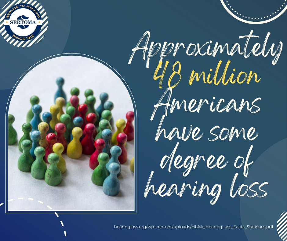 Sertomans' mission as a whole is to provide support and education for hearing health. Hearing health can affect everyone and does not distinguish by age.
If Sertoma's mission resonates with you, join us! Visit Sertoma.org
#HearingHealth #Sertoma #ServiceClub