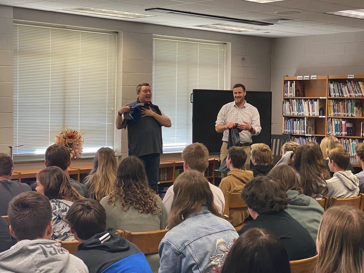 Thank you <a href="/ChadTucker/">Chad Tucker</a> for speaking to our eighth grade students today! Everyone tune in this afternoon at 4:00 and look for us on <a href="/myfox8/">FOX8 WGHP</a> news!